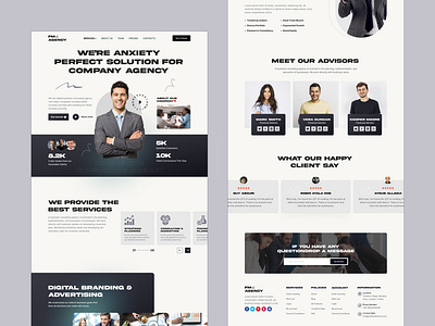 Consulting Agency landing page design accounting agency agency website branding business communication company consultancy consulting landing page landing page design services ui uidesigner uiux userexperience userinterface web web design website