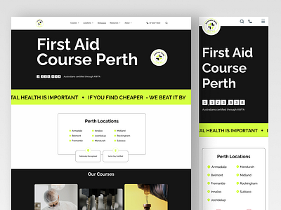 Australia Wide First Aid - website UI design app design branding design figma home page illustration landing page landing page design logo mobile app redesign mockup prototyping ui ui graphics user flow ux uxui website website redesign wireframing