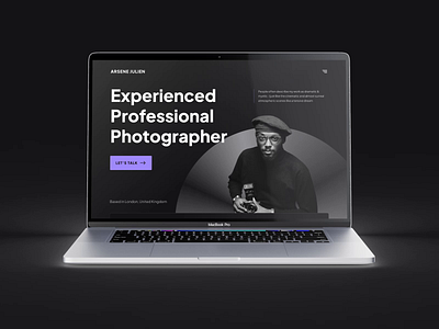 Personal Portofolio Landing Page agency animation commercial photography dark design portofolio freelance gallery landing page motion graphics personal portofolio personal website photographer photography portofolio website professional profile ui uidesign web website design