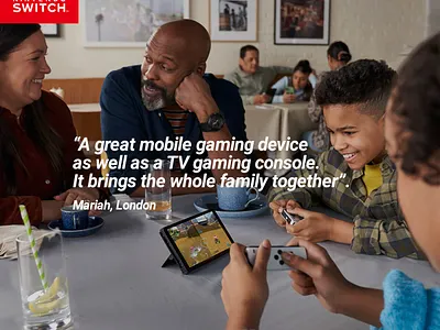 Nintendo Switch White Oled Console campaign advertising artist branding campaign creative creator family games jsr kids london nintendo switch people photographer photography