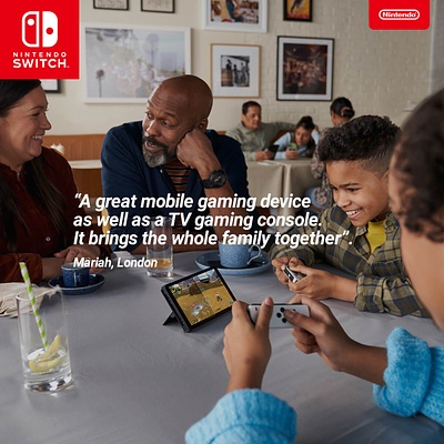 Nintendo Switch White Oled Console campaign advertising artist branding campaign creative creator family games jsr kids london nintendo switch people photographer photography