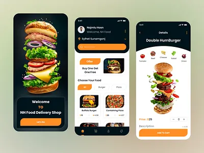 Food Ordering App app app design burger app clean clean design food food app food delivery food delivery app food ordering minimal mobile app online online ordering pizza app snacks ui design
