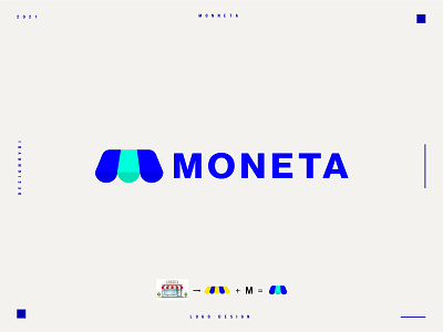 Moneta logo design brand brand identity branding lettermark logo logos m m logo minimal modern monogram store tech