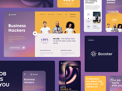 Booster - SaaS for Sales Teams brand guidelines brand identity brand sign branding business case study design dribbble halo halo lab identity logo logo design logotype marketing packaging smm startup