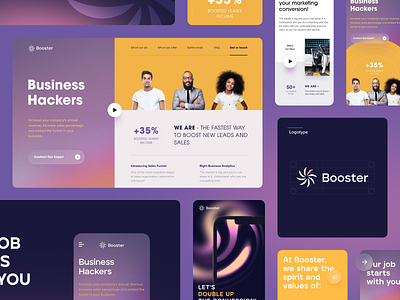 Booster - SaaS for Sales Teams by Halo Branding for HALO LAB on Dribbble