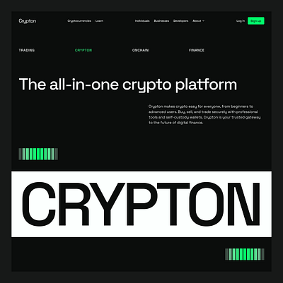 Crypton - The all-in-one crypto platform branding crypto cryptocryptocurrency home page landing page ui ui design ux ux design web design