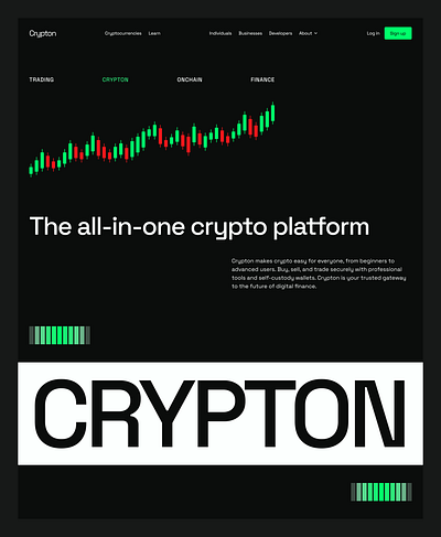 Crypton - The all-in-one crypto platform branding crypto cryptocryptocurrency home page landing page ui ui design ux ux design web design