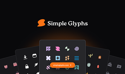 Simple Glyphs — Authentic design assets, zero AI clutter abstract agency boho branding cover design geometric icon icon design icon set icons illustration illustrations logo meta image modern shapes simple glyphs ui ux