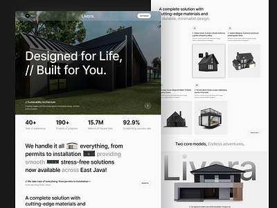 Livora - Real Estate Landing Page architecture architecture web design landing page real estate real estate landing page ui ui landing page uidesign uiux design ux research web design