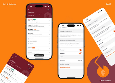 Daily UI Day#007 Profile Settings ui design ux design