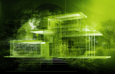 Abstract Background Featuring a digital architect graphic design