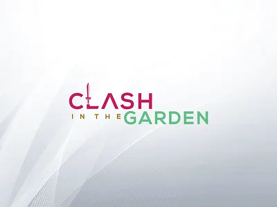 Clash in the Garden logo design minimal logo