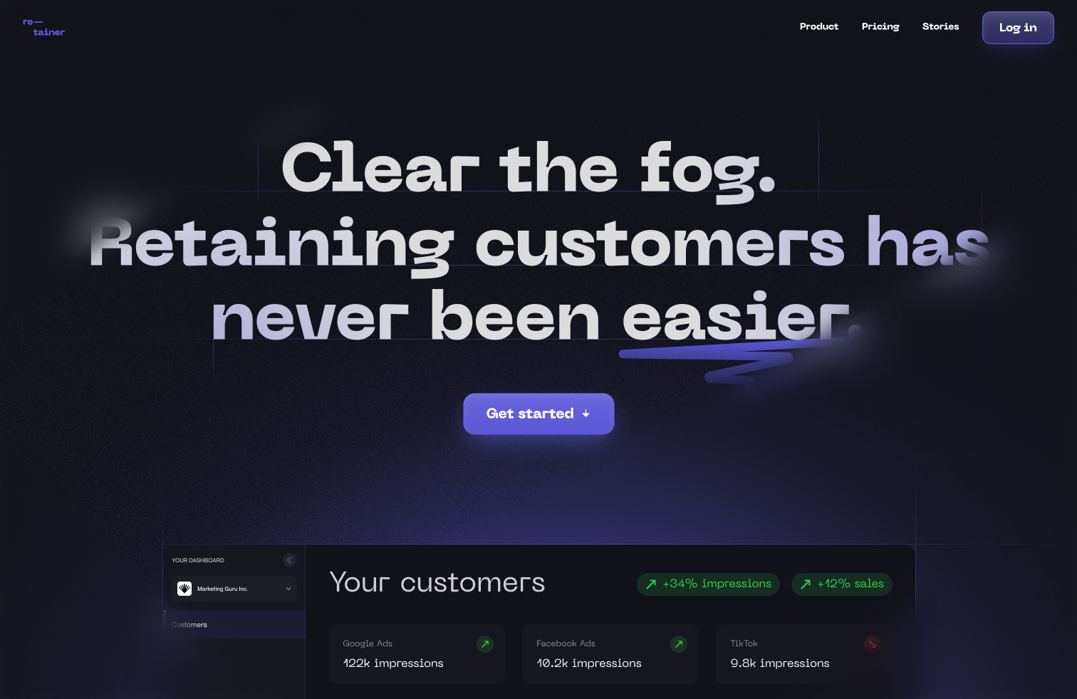 Foggy crm landing page by pg gonni on dribbble