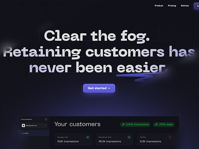 Foggy CRM Landing Page design ui ui design uxui web website