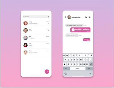 Direct Messaging UI Design app direct messaging mobile app product design ui ui design uiux ux web