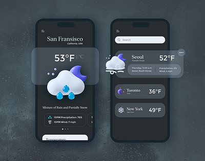 Daily UI - 048. Weather App 100 challenge 100 ui challenge daily ui daily ui challenge design ui challenge weather weather app weather apps