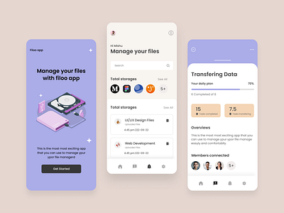 File manager mobile app. app data transfer app design designer file manager ios ios app minimal mobile mobile app storage app ui ui design uiux ux ux design