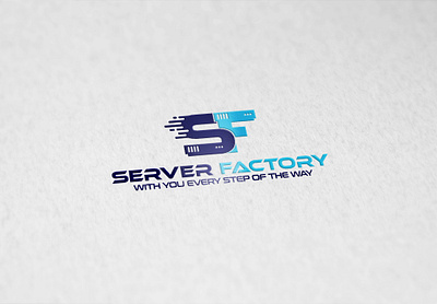 Server Factory cloud factory fast it logo server speed