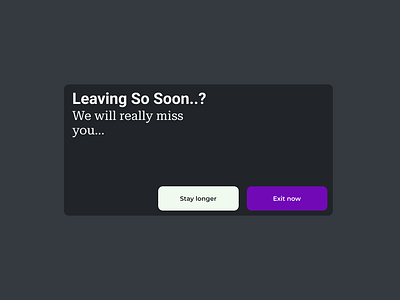 Exit Dialog app ui ux