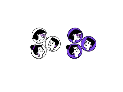 Users branding character design flat graphic design illustration users vector