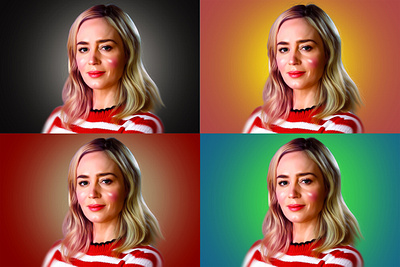 Digital Oil Painting of Emily Blunt branding design graphic design illustration oil painting photoshop