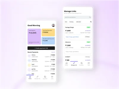 Payment Link app app appdesign banking cleanui dailyui design finance fintech graphic design minimal ui ux