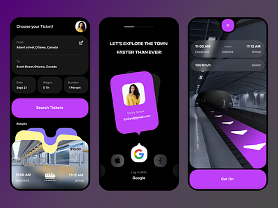 subway ticket reservation airplane ar login metro minimalist mobile mobile app navigation plane subway taxi ticket tracking transportation vr