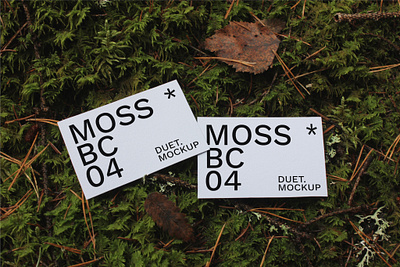 Moss Business Card 04 Mockup branding business card card design identity mockups nature photoshop template typography