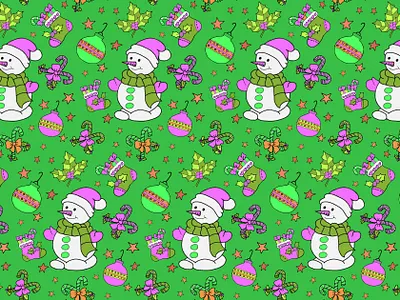 Christmas hand-drawn pattern adobe illustrator christmas digital art digital arts digital illustration graphic design hand drawn illustration pattern seamless pattern surface pattern vector vector art vector arts