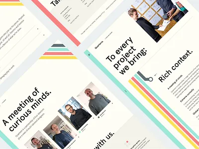 Quarterre website apercu playful stripes web website