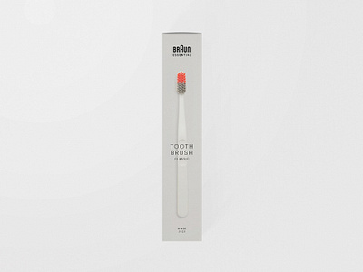 Braun Essential—Tooth Brush Classic braun minimalistic packaging design print toothbrush typography