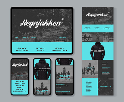 Regnjakken clothing jackets landing page photoshop preview rain rain jackets ui web design