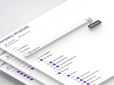 Tree view aplication app appl crm interface structure treeview ui ux webapp