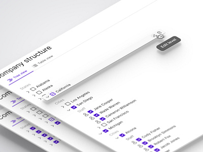 Tree view aplication app appl crm interface structure treeview ui ux webapp
