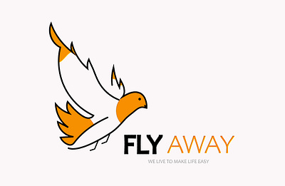 Fly away (courier) LOGO DESIGN app bird logo branding courier logo creative design graphic design illustration line art logos logo logo folio logofolio 2022 minimal logo design minimalist modern logo design portfolio transport logo travelling logo ui