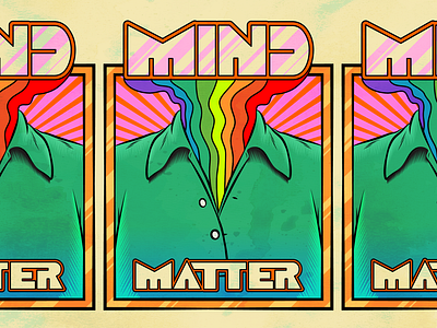 MIND MATTER design fantasy figurative art human illustration lettering mind psychedelic surrealism typography vector