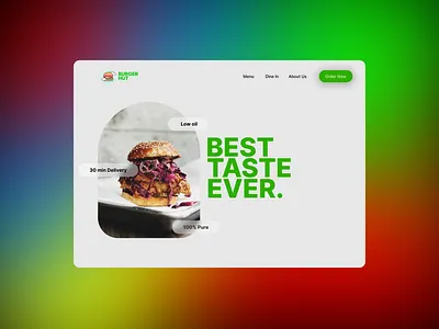 Restaurant website design graphic design ui