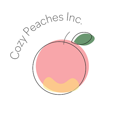 Cozy Peaches Logo Concept branding design graphic design illustration logo typography