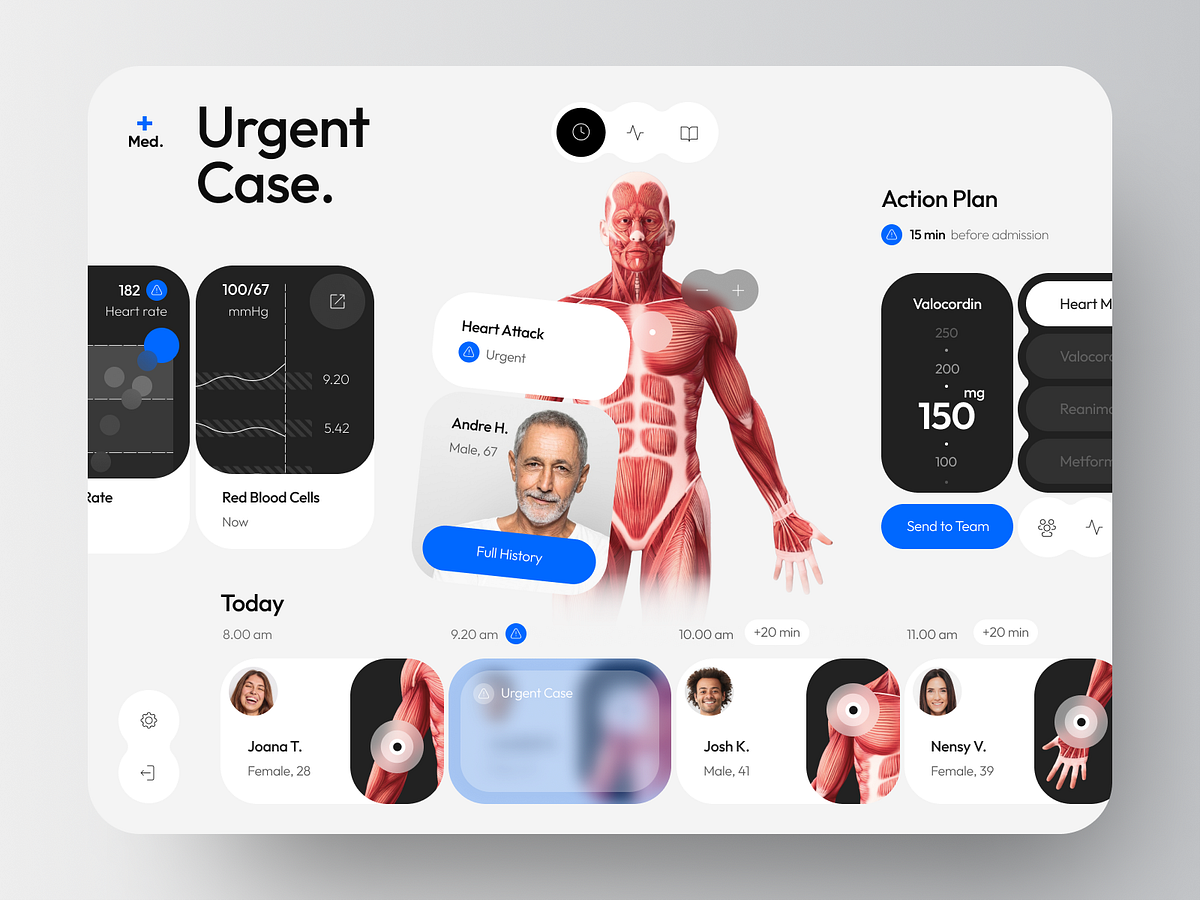 MED+ Personal Health Chart by Jack L. for RonDesignLab ⭐️ on Dribbble