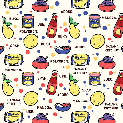 Filipino Food Pattern design graphic design illustration