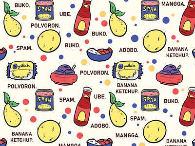 Filipino Food Pattern design graphic design illustration