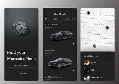 Premium car app app branding car design ui