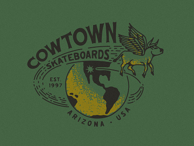 Cowtown Space Cow apparel arizona bull cow cowtown flying cow merch orbit shirt skateboards skateshop space space exploration sweatshirt world