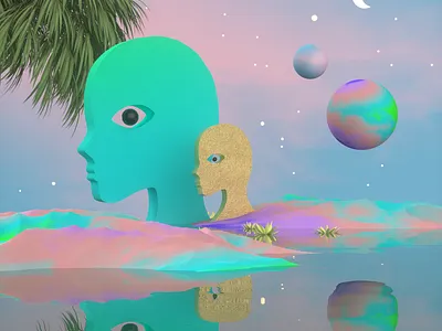 3D Dreamscape 3d 3d art 3d artist brand identity branding c4d cinema 4d daily render dreamscape maxon motion graphics octane render