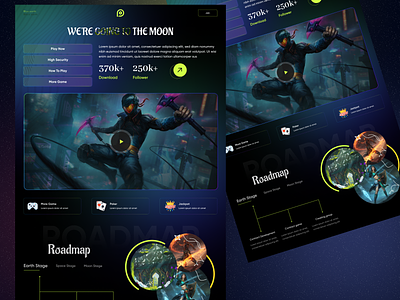 Game Landing page blockchain crypto game game art game concept game design game marketplace game website gamedev gaming landing page marketplace design metaverse motion design nft nft collection phenomenon virtual reality web design website design