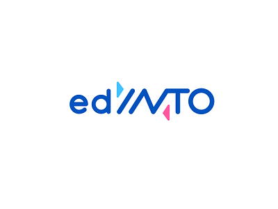 EDINTO arrow brand branding design font identity illustration in learning letter lettering logo logotype online platform to