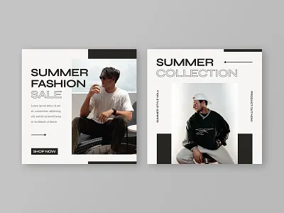 Summer Collection - Instagram Fashion Sale adobe photoshop ads arrival banner brand branding collection discount fashion instagram post mens style promotion sale streetwear summer template urban young