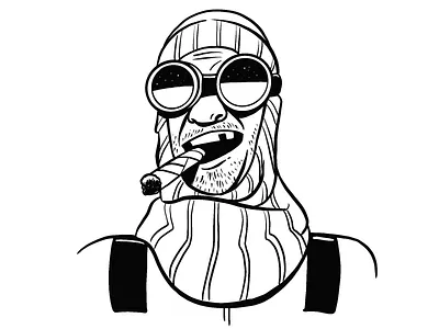 Explorer . black and white bw drawing explorer inking