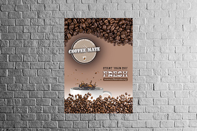 Coffee Poster adobe illustrator advertising art brand identity branding company design graphic design illustration poster promotional vector