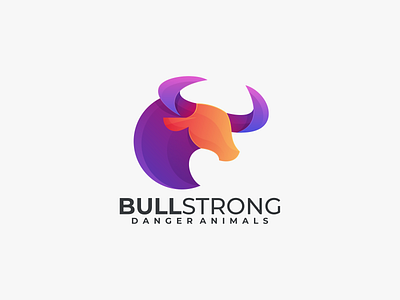 BULL STRONG app branding bull coloring bull logo bull vector design graphic design icon illustration logo ui ux vector